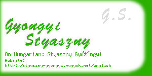 gyongyi styaszny business card